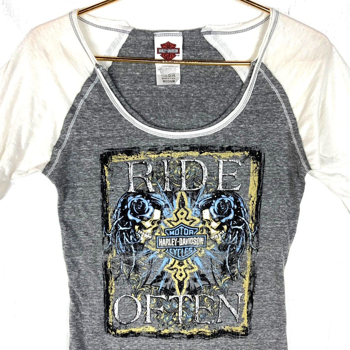 Harley Davidson Motorcycles Women39s TShirt Medium Ride Often Gray Graphic Tee – Bold Style · Great Gift For Fans