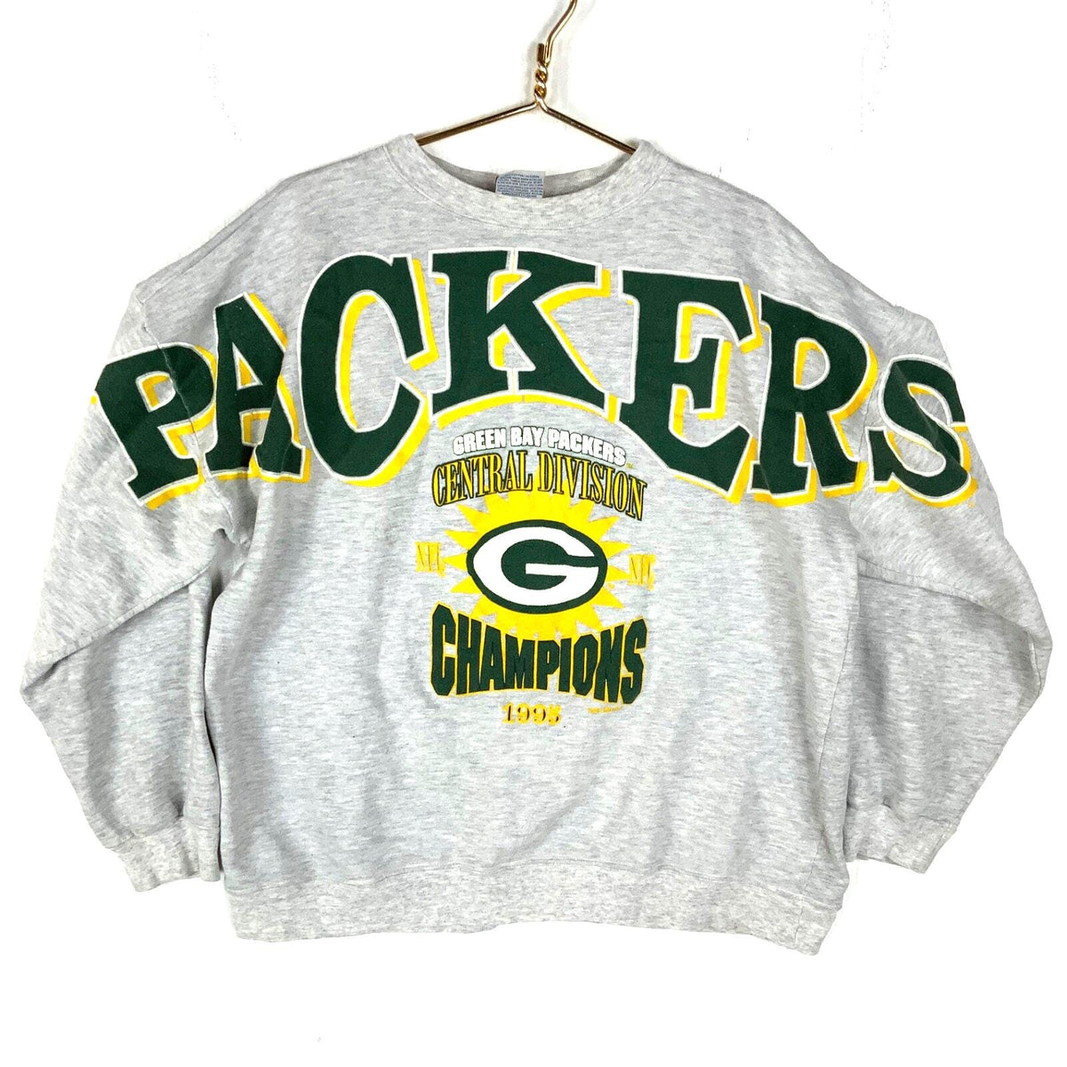 Vintage Green Bay Packers Sweatshirt XL Big Spell Out Nfl 1995 Nfc Champs 90s Sweatshirt – Cozy Vibes · Great Gift For Fans