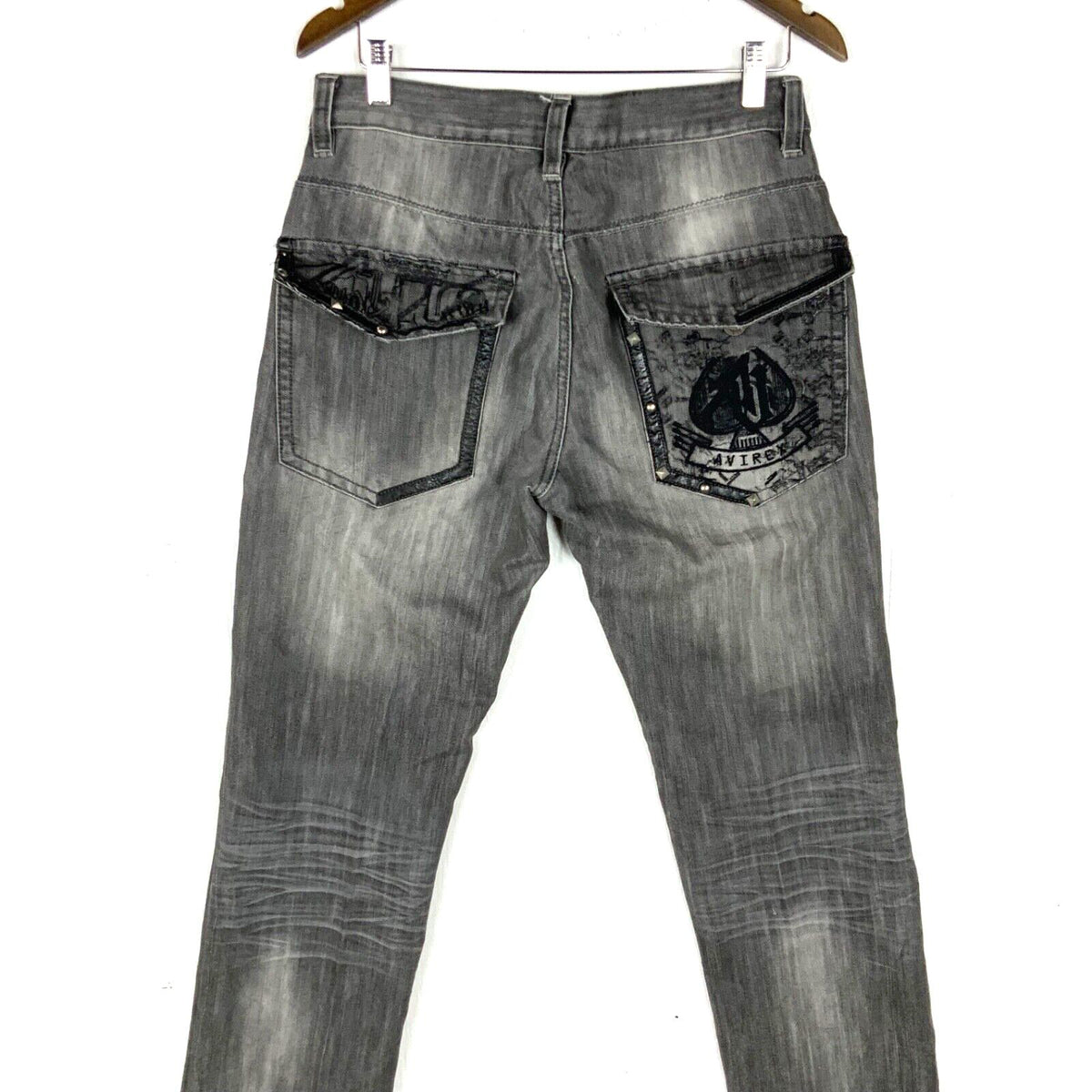 Y2K Avirex Denim Jean Size 34x34 Black Light Wash Tapered Streetwear Graphic Tee – Warm & Stylish · Great Gift For Fans