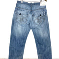 Y2K White Tag Denim Jean Size 34x34 Blue Light Wash Distressed Streetwear Graphic Tee – Cozy Vibes · Trending Graphic Apparel