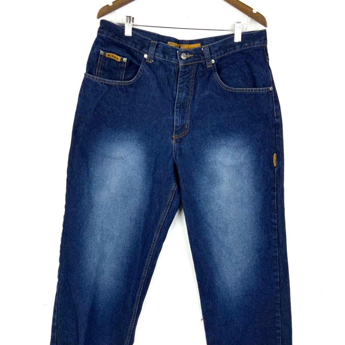 Y2K Vibes Baggy Jeans Denim Pants Size 36x32 Blue Streetwear Tote Bag – Aesthetic Look · High-Quality Print