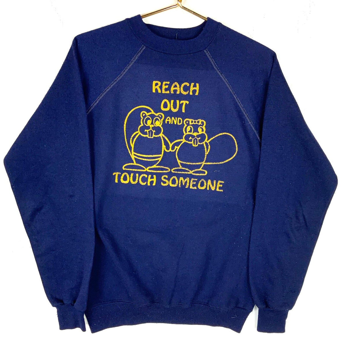 Vintage 1980s Chipmunk Sweatshirt Crewneck Size Medium Blue Friendship Wildlife Sweatshirt – Premium Graphic · High-Quality Print