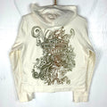 Vintage Harley Davidson Women39s Sweatshirt Hoodie XL White Full Zip Y2k Hoodie – Bold Style · Perfect For Daily Wear