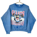 Vintage New York Giants Sweatshirt XL Blue Distressed 1990 Taz Looney Tunes Nfl Sweatshirt – Bold Style · Top Pick For Any Outfit