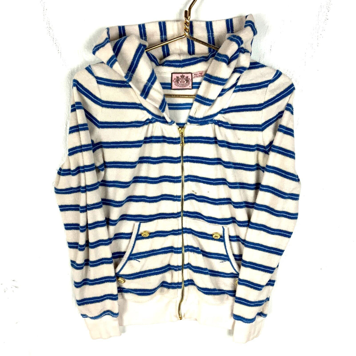 Juicy Couture Terry Cloth Women39s Sweatshirt Hoodie Medium Full Zip Y2K Hoodie – Aesthetic Look · High-Quality Print
