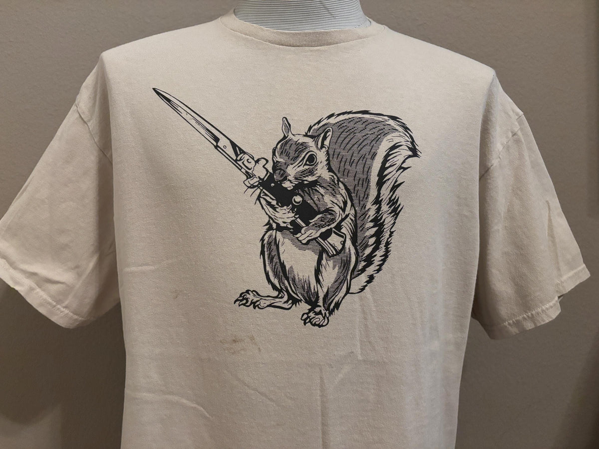 Vintage 90s Squirrel With Switch Blade Funny Wildlife Tshirt L Graphic Tee – Fan Favorite · Perfect For Daily Wear