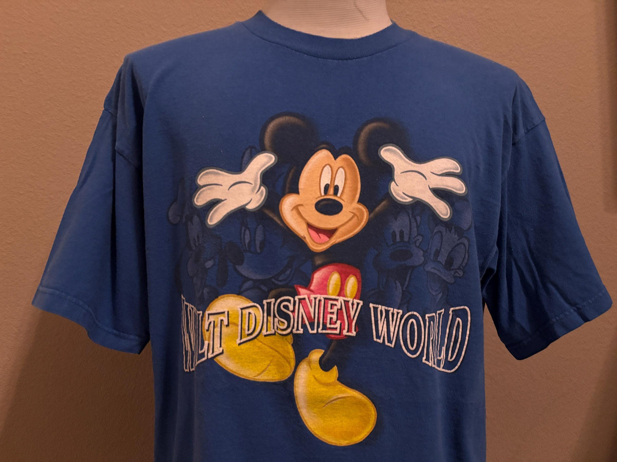 Vintage 2000s Walt Disney World Mickey Mouse Pluto Donald Duck Goofy Tshirt XL Graphic Tee – Fan Favorite · High-Quality Print