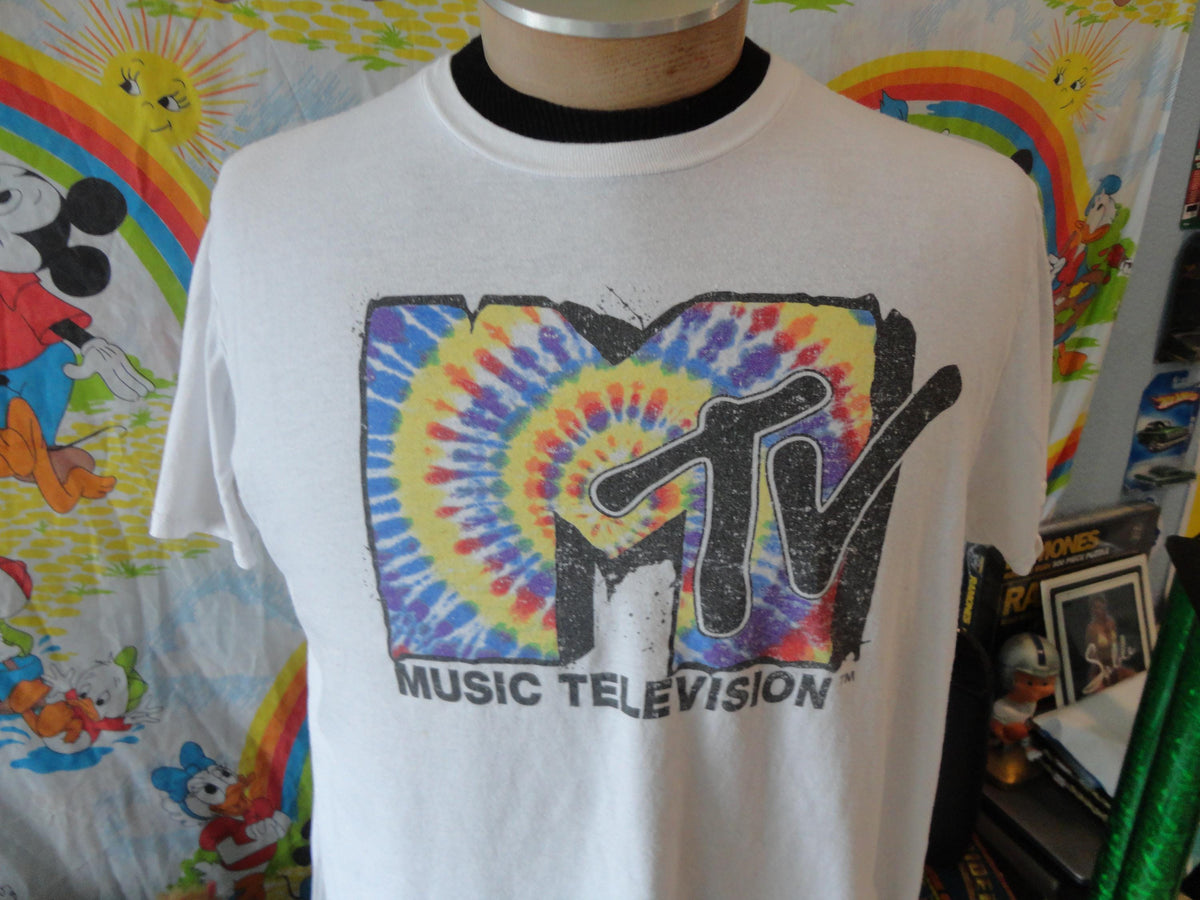 MTV Music Television White Tee Retro T Shirt L Graphic Tee – Fan Favorite · High-Quality Print