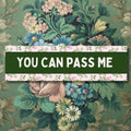 You Can Pass Me Bumper Sticker with Flowers Funny Saying 16th Birthday Gift Sarcastic Anxious Driver Sticker Slow Driver Soft Girl Style Graphic Tee – Cozy Vibes · Great Gift For Fans