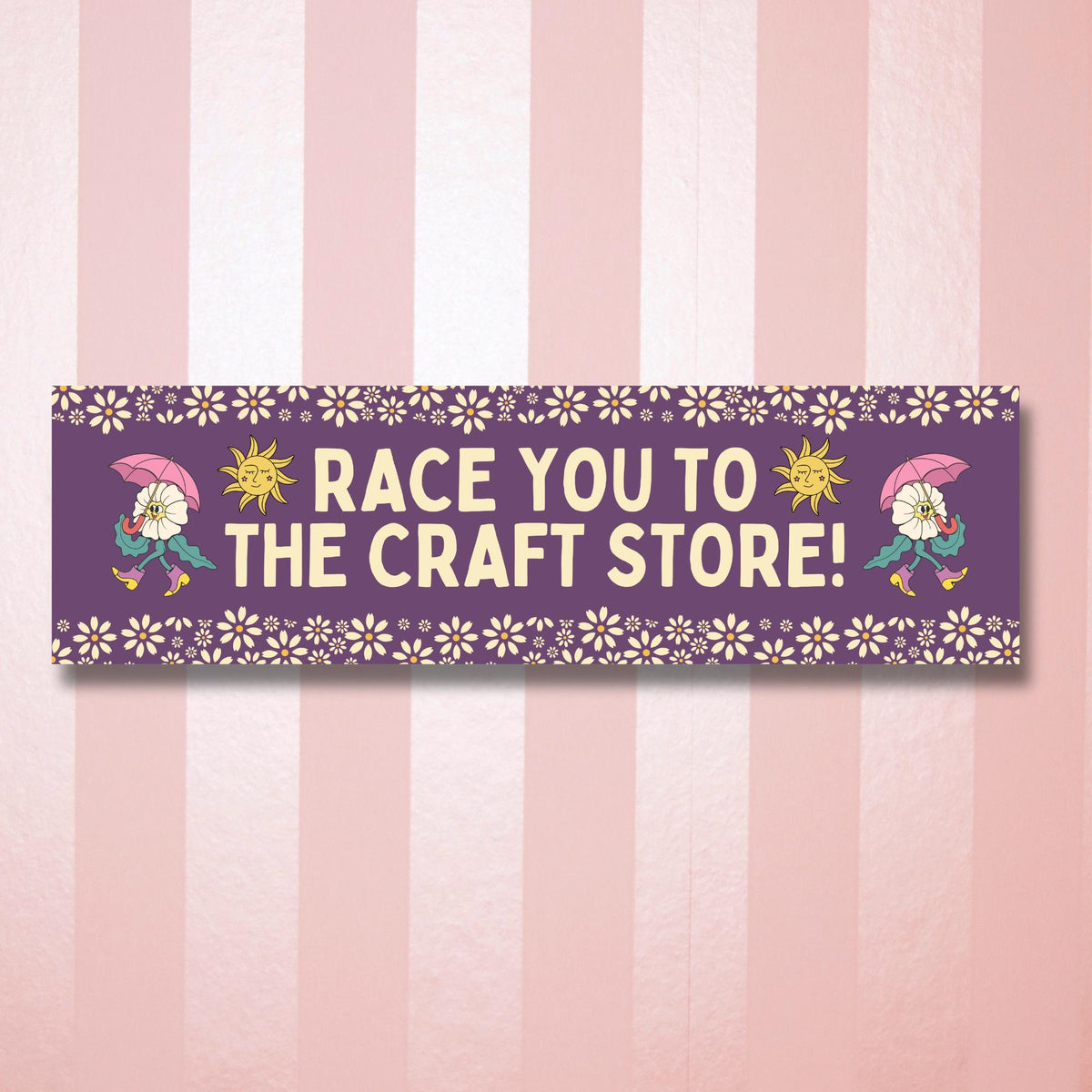 Race You to the Craft Store Bumper Sticker Funny Saying Sticker Mom Who Loves Crafts Cute Sewing or Knitting Gift Sticker for Yarn Lover Graphic Tee – Everyday Comfort · Must-Have Style