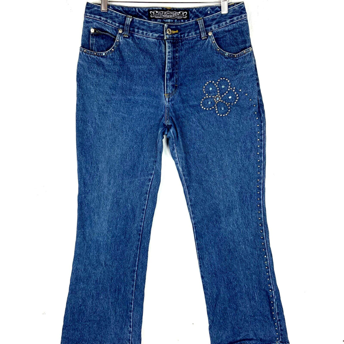 Vintage No Excuses Women39s Denim Jean 13 Blue Bootcut Graphic Tee – Cozy Vibes · Perfect For Daily Wear