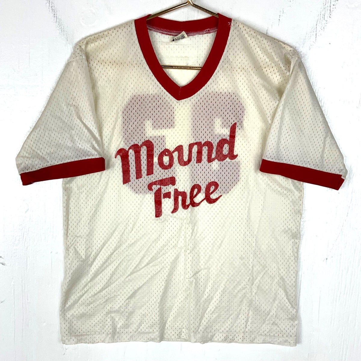 Vintage 1980s Jersey Large White Ringer VNeck Made In Usa Downerwear Jersey – Cozy Vibes · Great Gift For Fans