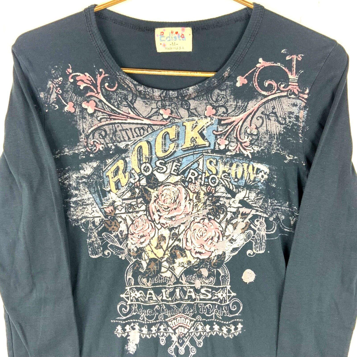 Vintage Y2k Edista Long Sleeve Shirt Women39s Medium Black Made Usa Graphic Tee – Feel-Good Design · Top Pick For Any Outfit