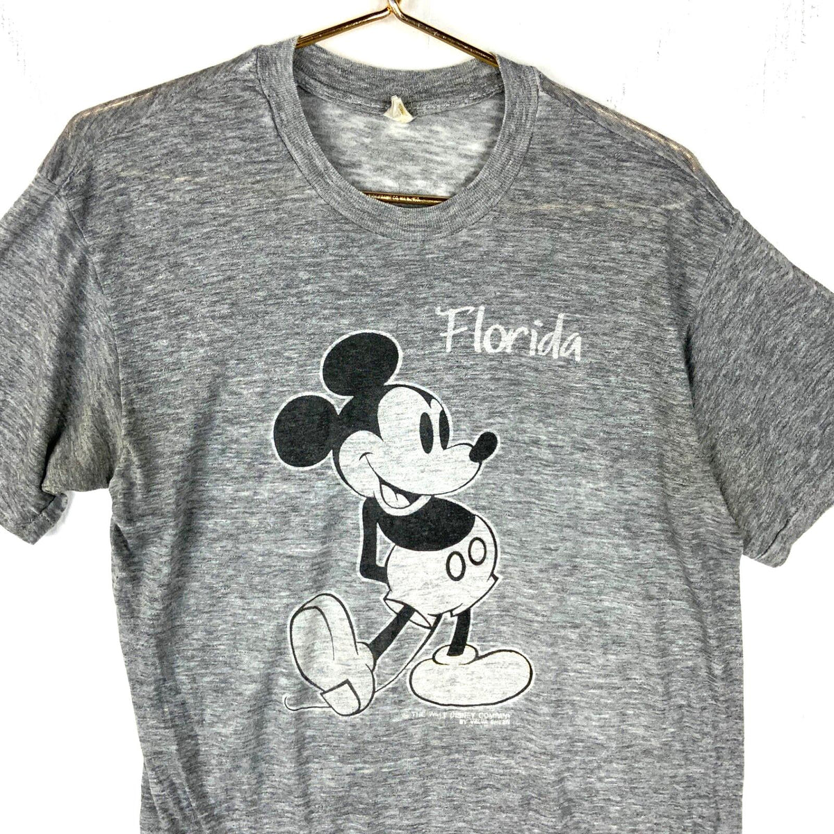 Vintage Mickey Mouse Disney TShirt Large Gray Cartoon Distressed 1970s Graphic Tee – Fan Favorite · High-Quality Print