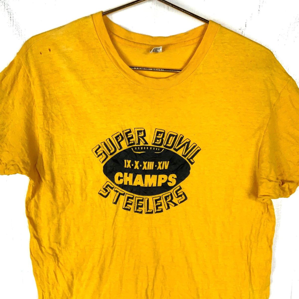 Vintage Pittsburgh Steelers Tshirt Large Yellow Made Usa 1980 Nfl Super Bowl Graphic Tee – Feel-Good Design · Top Pick For Any Outfit
