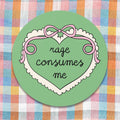Rage Consumes Me Sticker with Cute Bow and Heart Funny Saying Sticker for Feminist Colorful Equal Rights Sticker Cute Soft Girl Style Graphic Tee – Soft Feel · Top Pick For Any Outfit
