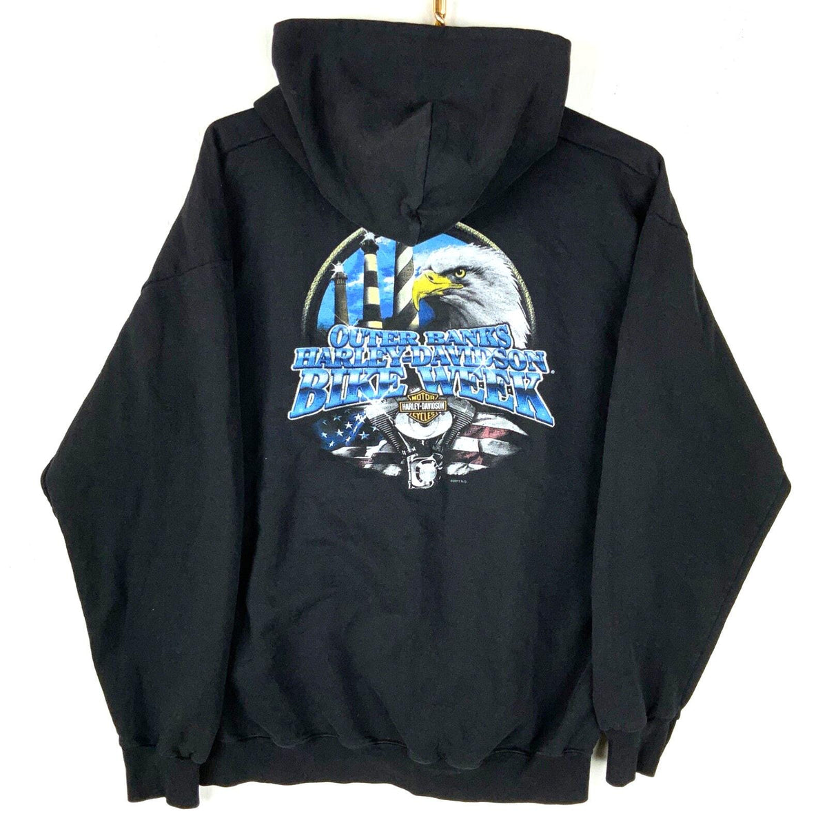 Harley Davidson Sweatshirt Hoodie Medium Black Full Zip Outer Banks Bike Week Hoodie – Aesthetic Look · Trending Graphic Apparel