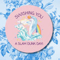 Funny Dolphin Lover Sticker for Friend Who Loves Basketball Cute 90s Aesthetic Animal Lover Gift Positive Affirmation Dreamcore Weirdcore Graphic Tee – Easygoing Wear · Trending Graphic Apparel