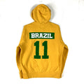 Vintage Roots Brazil Sweatshirt Hoodie Size Medium Yellow Full Zip Hoodie – Bold Style · High-Quality Print