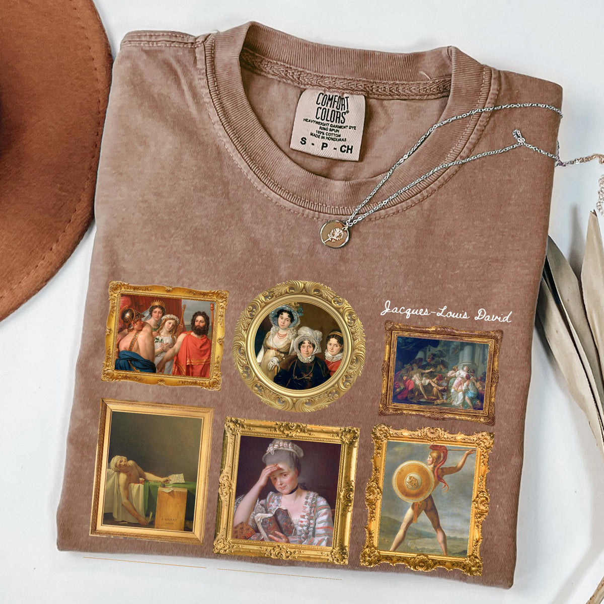 JacquesLouis David French Art History Tee Shirt Famous Paintings of 18th Century French History Humanites Major Gift Napoleon Bonaparte Graphic Tee – Premium Graphic · Perfect For Daily Wear