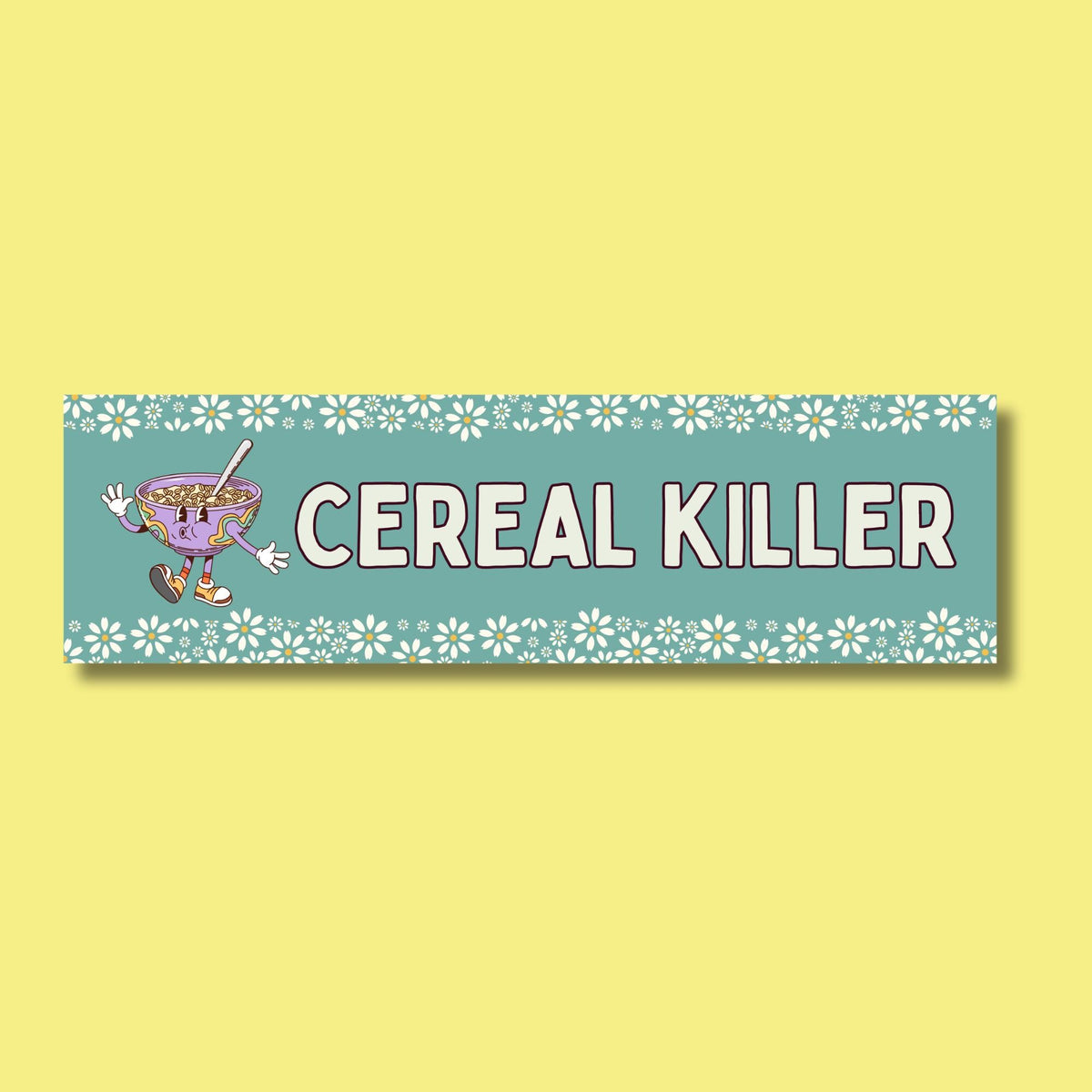 Funny Saying Cereal Killer Bumper Sticker for Friend Who Loves Cereal Cute Breakfast Lover Gift Silly Food Lover Present Sticker for Car Graphic Tee – Bold Style · High-Quality Print