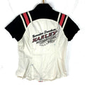 Harley Davidson Motorcycles TShirt Women39s Medium White Full Zip Embroidered Graphic Tee – Easygoing Wear · Great Gift For Fans
