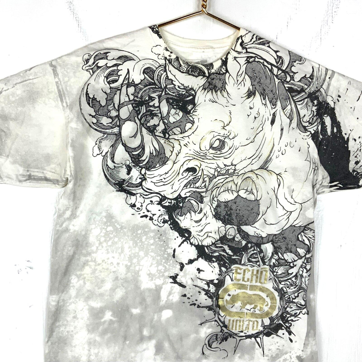 Ecko Unltd TShirt Size XL White Made In Usa All Over Print Rhino Mma Y2K Graphic Tee – Everyday Comfort · Great Gift For Fans