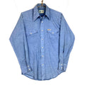 Vintage Wrangler Chambray Long Sleeve Shirt Size Small Blue Made In Usa Graphic Tee – Premium Graphic · High-Quality Print
