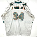 Vintage Miami Dolphins Jersey 4XL Reebok Ricky Williams White Nfl Jersey – Aesthetic Look · Perfect For Daily Wear