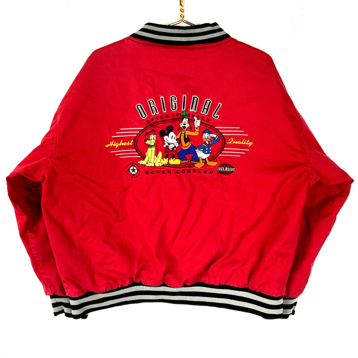 Vintage Mickey Mouse Disney Bomber Jacket XL Red Full Zip 90s Graphic Tee – Soft Feel · Great Gift For Fans