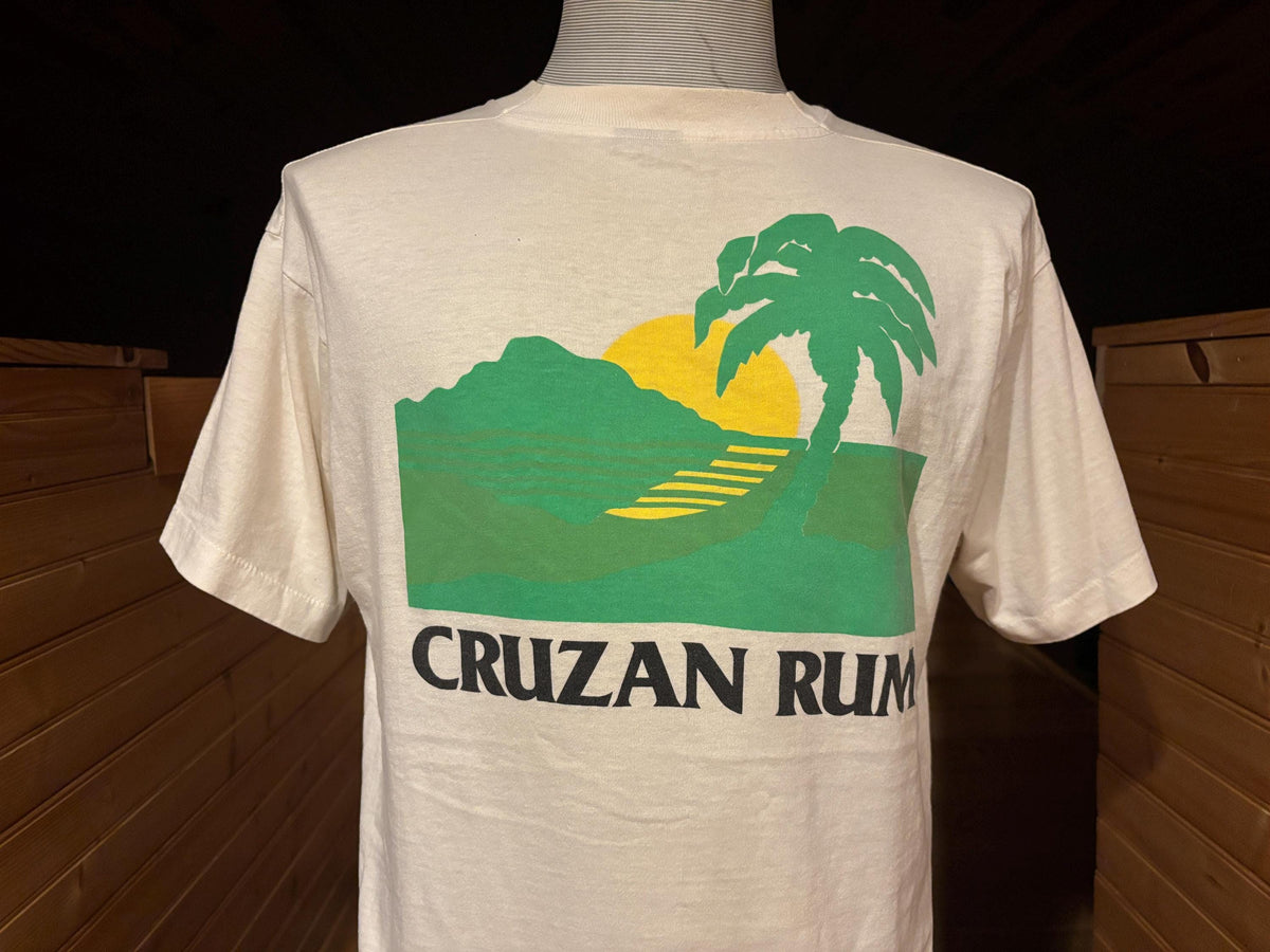 Vintage 80s Cruzan Premium Aged Rum Tropical Alcohol Tshirt XL Graphic Tee – Bold Style · Must-Have Style