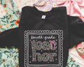 Fourth Grade Teacher Sweatshirt for Back to School Cute Floral Matching Fourth Grade Crew Shirt with Bow Cute Nineties Aesthetic Doodles Sweatshirt – Easygoing Wear · Must-Have Style