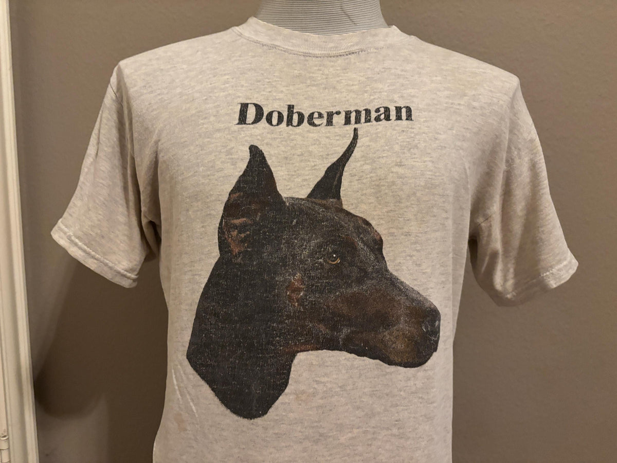Vintage 200039s Doberman Portrait Strong Dog Tshirt M Graphic Tee – Bold Style · Top Pick For Any Outfit