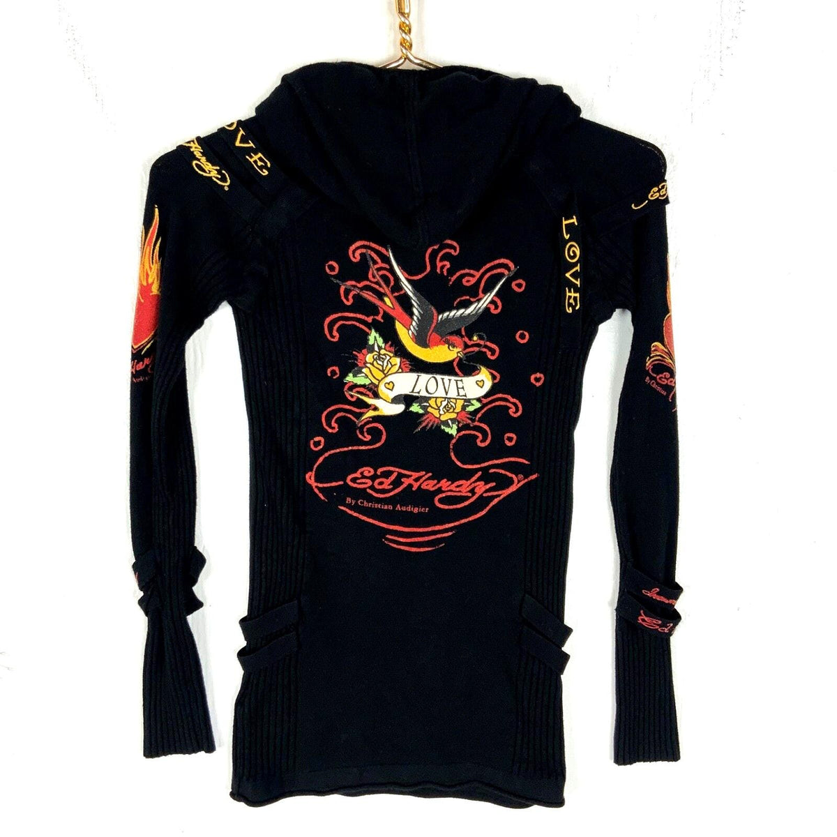 Y2k Ed Hardy Women39s Sweatshirt Hoodie XS Black Half Zip Hoodie – Warm & Stylish · Top Pick For Any Outfit