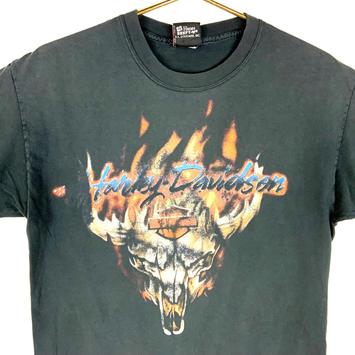 Vintage Harley Davidson TShirt Medium Black 1998 Skull Flames Double Sided 90s Graphic Tee – Cozy Vibes · Great Gift For Fans
