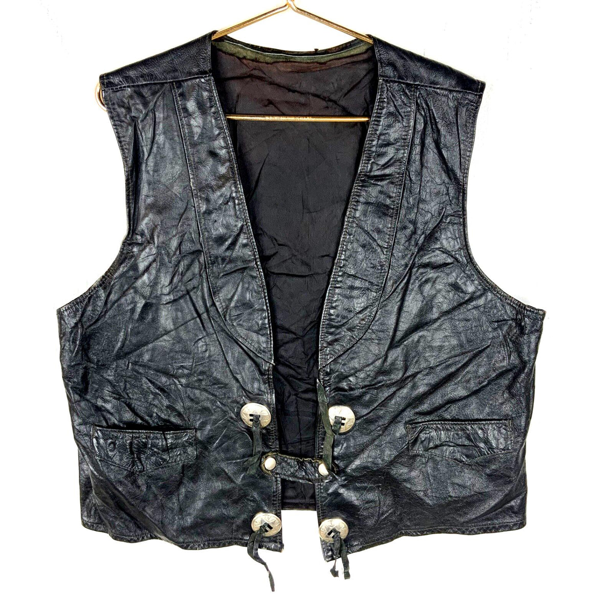 Vintage JooKay Motorcycle Leather Vest Black Large 80s Graphic Tee – Aesthetic Look · Must-Have Style