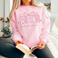 First Grade Teacher Sweatshirt for First Grade Squad or Crew Floral Boho Strawberry Crewneck with Messy Coquette Bow Fruit Lover Teacher Sweatshirt – Fan Favorite · Must-Have Style