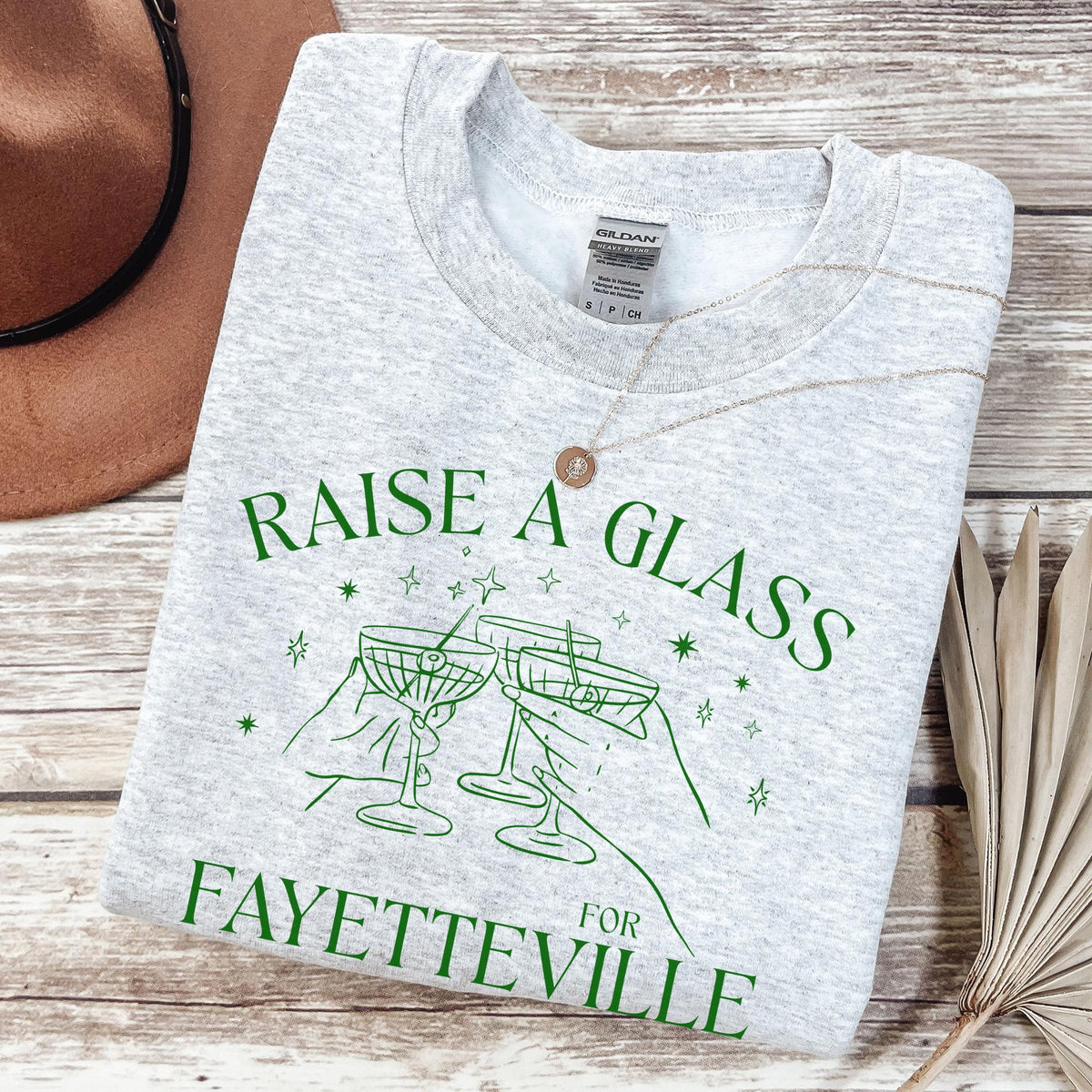 Funny Fayetteville Arkansas Sweatshirt Raise a Glass for Fayetteville Arkansas Silly Northwest Arkansas Crewneck for Friend Moving to NWA Sweatshirt – Cozy Vibes · Top Pick For Any Outfit