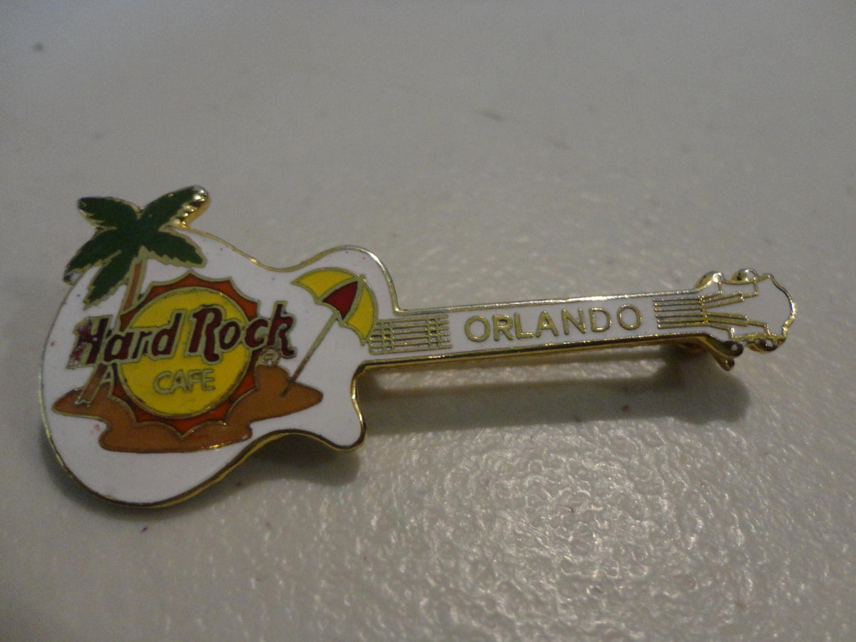 Vintage 9039s Hard Rock Cafe Orlando White GUITAR Pin Graphic Tee – Soft Feel · Great Gift For Fans