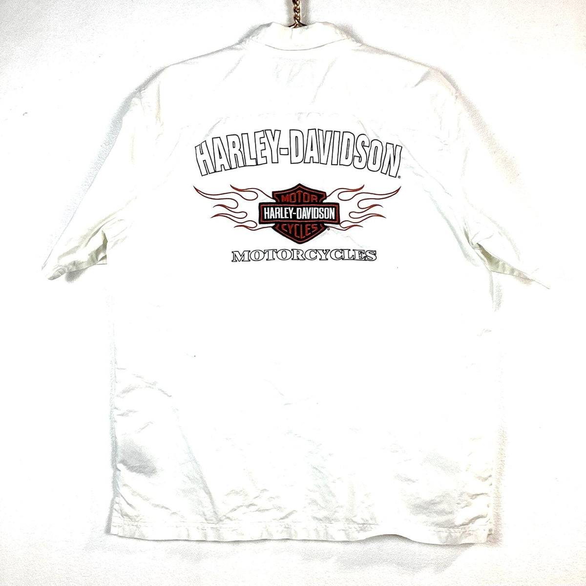 Harley Davidson Short Sleeve Shirt Size Large White Button Up Graphic Tee – Cozy Vibes · Perfect For Daily Wear