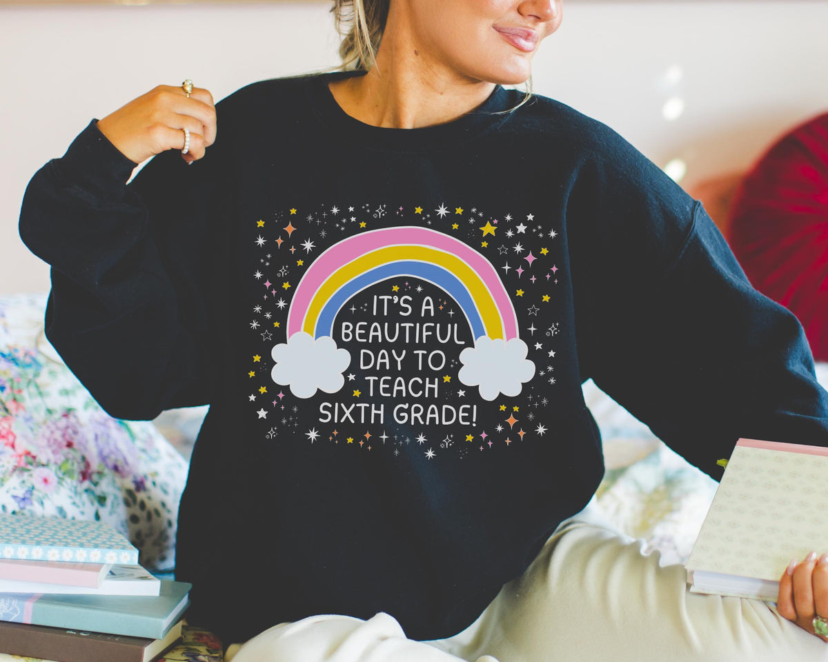 Sixth Grade Teacher Sweatshirt Sixth Grade Crew Cute Early Childhood Education Major Gift for New Teaching Job Matching 6th Grade Squad Sweatshirt – Premium Graphic · Perfect For Daily Wear