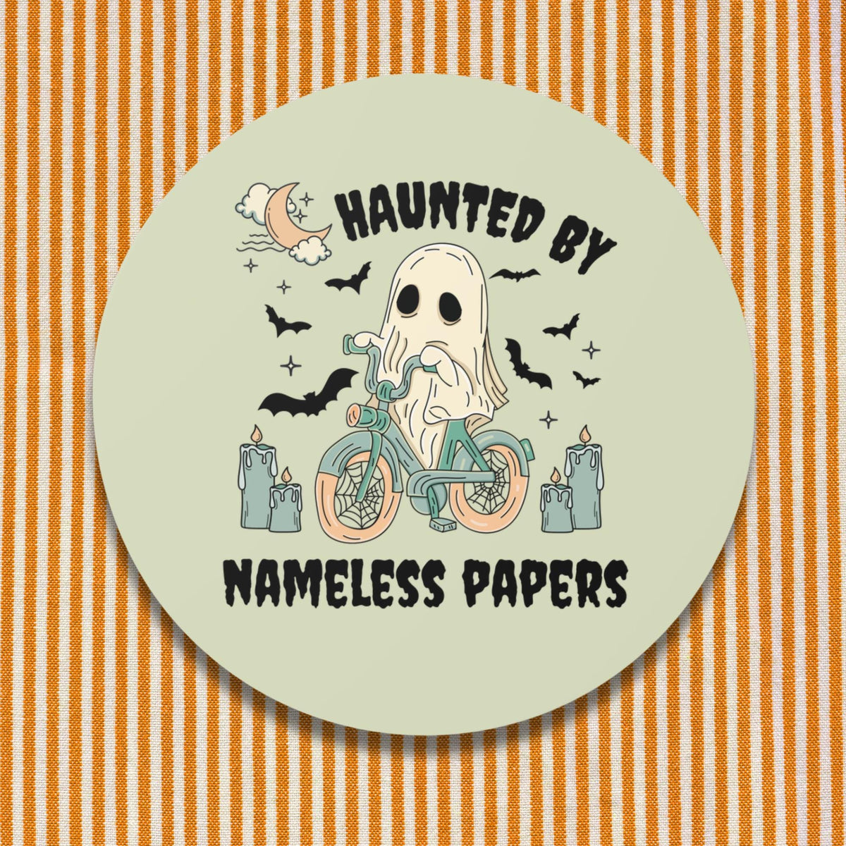 Funny Halloween Teacher Sticker Haunted by Nameless Papers Silly High School Teacher Elementary Teacher School Librarian 1st Grade Graphic Tee – Cozy Vibes · Must-Have Style
