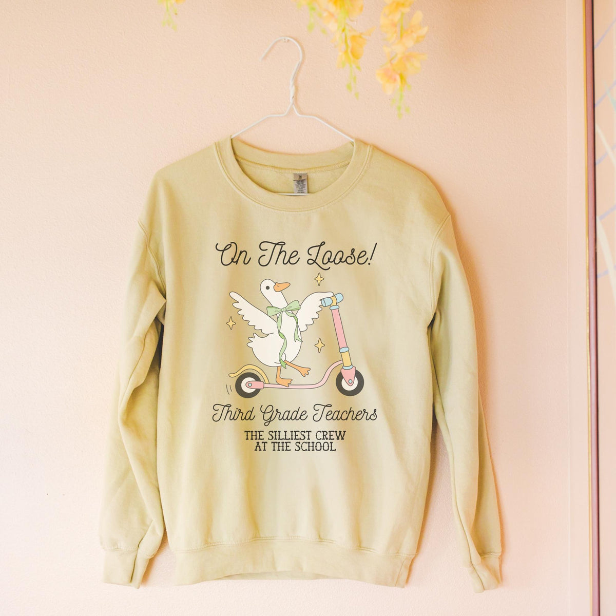Third Grade Teacher Sweatshirt for Back to School Matching Meet the Teacher Crewneck for First Day of School Silly Goose Animal Lover Gift Sweatshirt – Fan Favorite · Perfect For Daily Wear