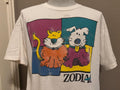 Vintage 90s Jerzees Cat And Dog Zodiac 1996 Tshirt XXL Graphic Tee – Bold Style · Must-Have Style