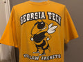 Vintage 90s Georgia Tech Yellow Jackets College Tshirt XL Graphic Tee – Aesthetic Look · High-Quality Print