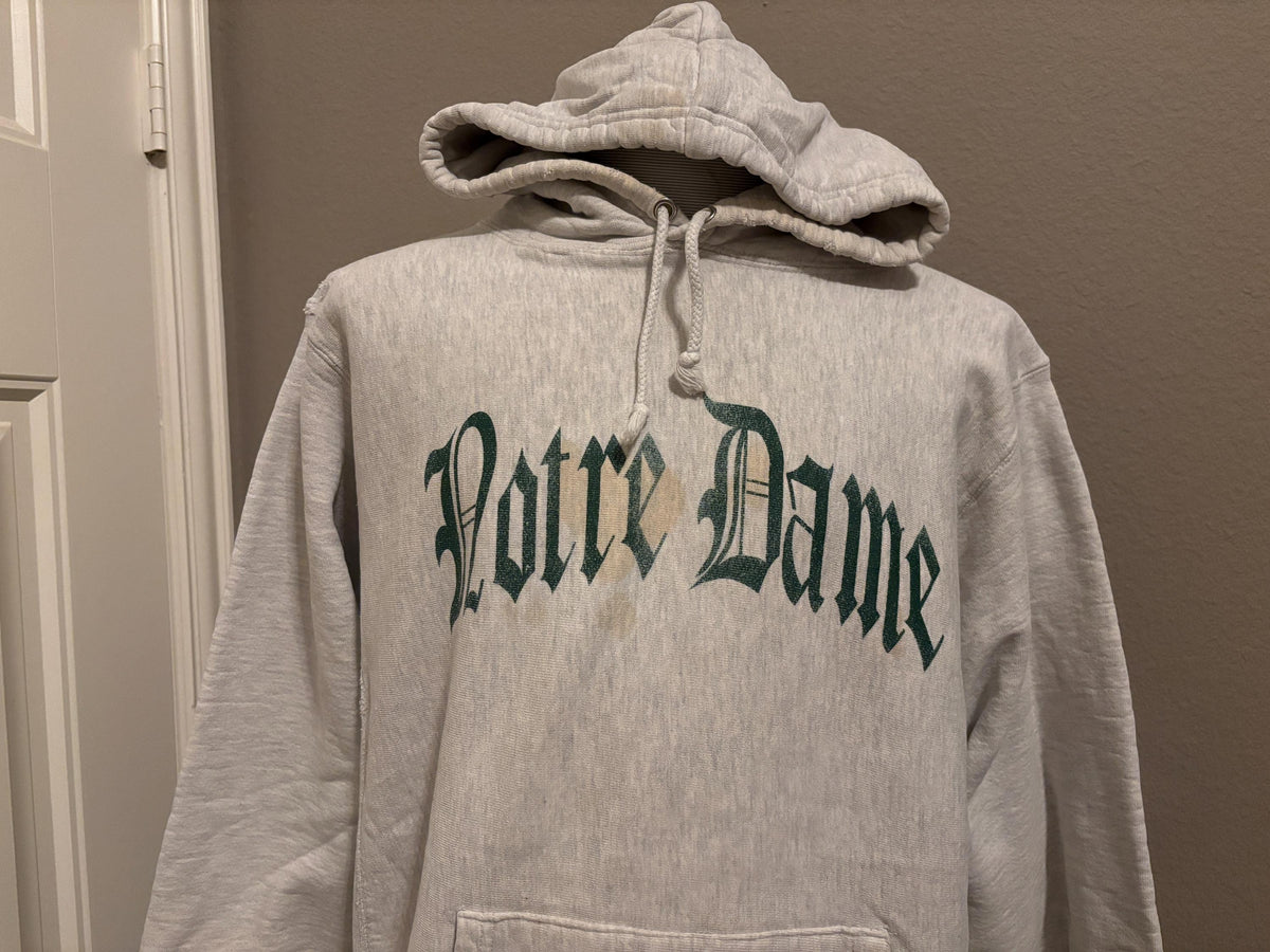 Vintage 90s Notre Dame University Indiana Grey Hoodie L Hoodie – Soft Feel · Top Pick For Any Outfit