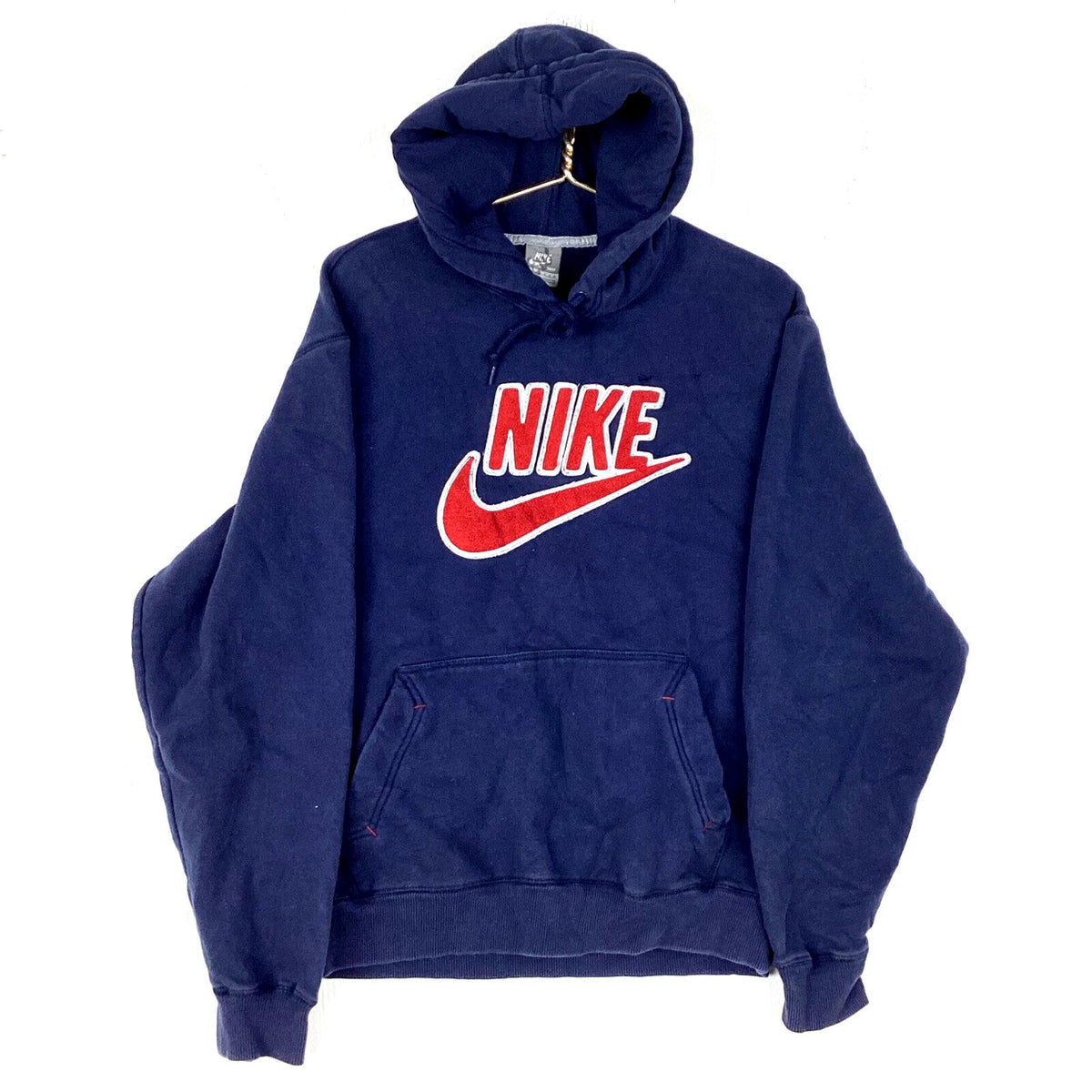 Vintage Nike Spell Out Sweatshirt Hoodie Size Medium Blue Swoosh Hoodie – Bold Style · High-Quality Print