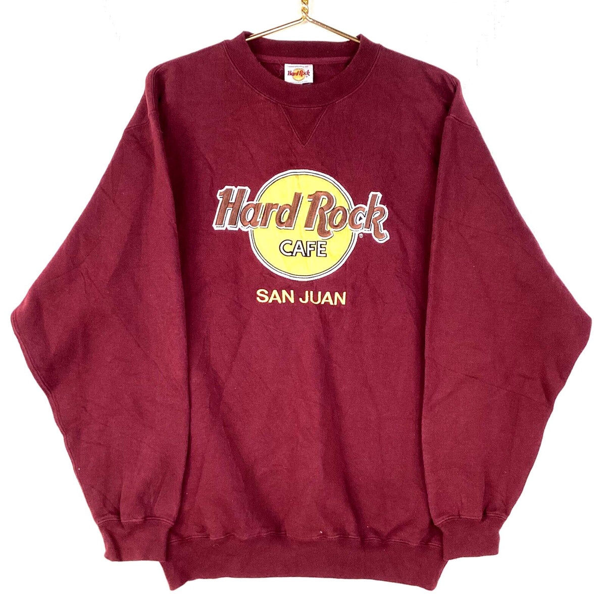 Vintage Hard Rock Cafe Sweatshirt Crewneck Size Large Burgundy San Juan Sweatshirt – Bold Style · Trending Graphic Apparel
