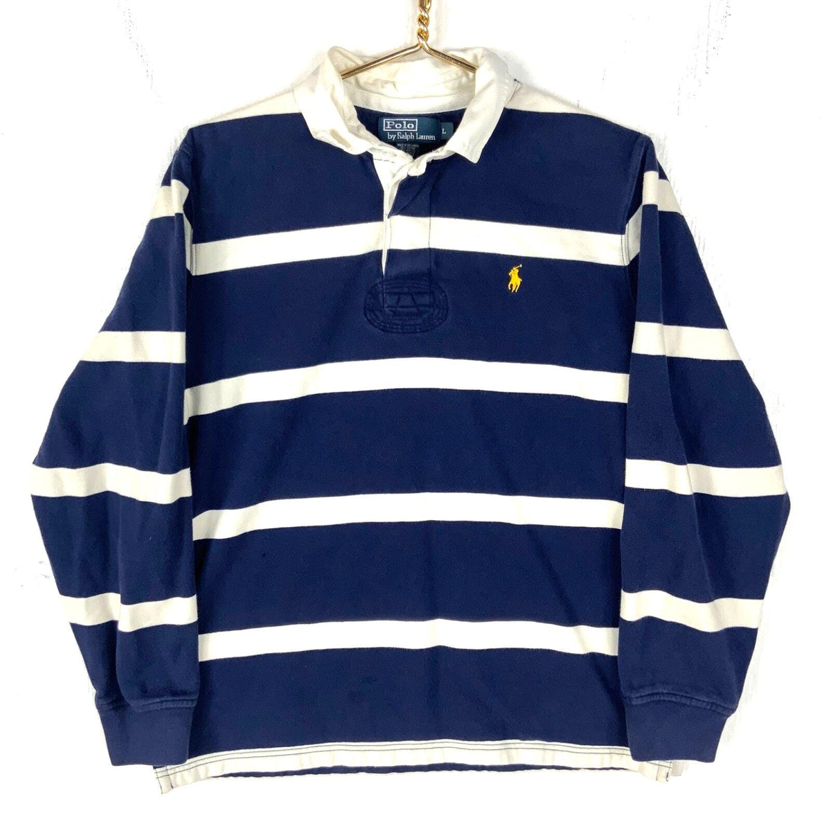 Vintage Polo Ralph Lauren Rugby Shirt Large Blue Striped 90s Graphic Tee – Fan Favorite · Great Gift For Fans
