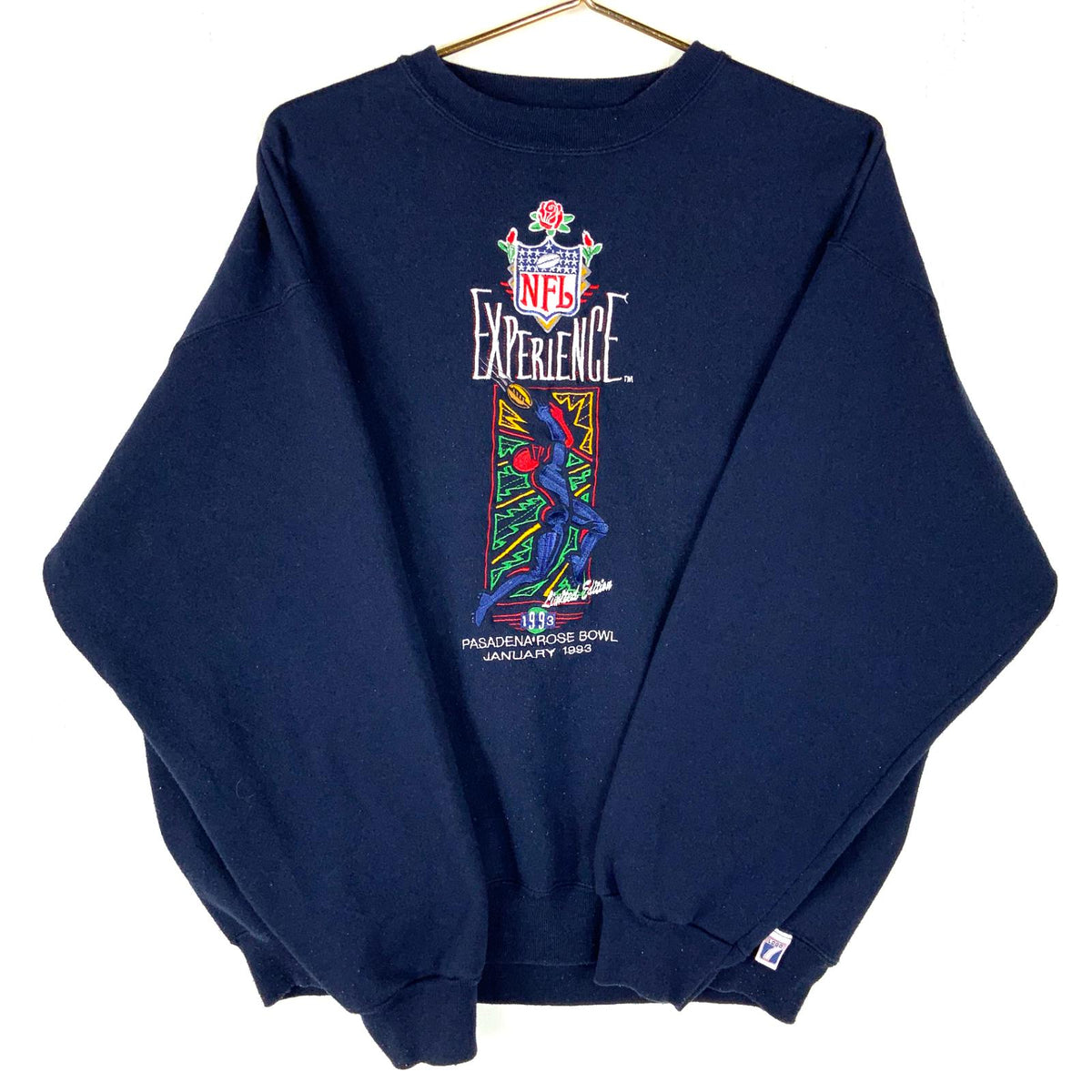Vintage Nfl Experience Logo 7 Sweatshirt XL Blue Made Usa 1993 Rose Bowl 90s Sweatshirt – Premium Graphic · Must-Have Style